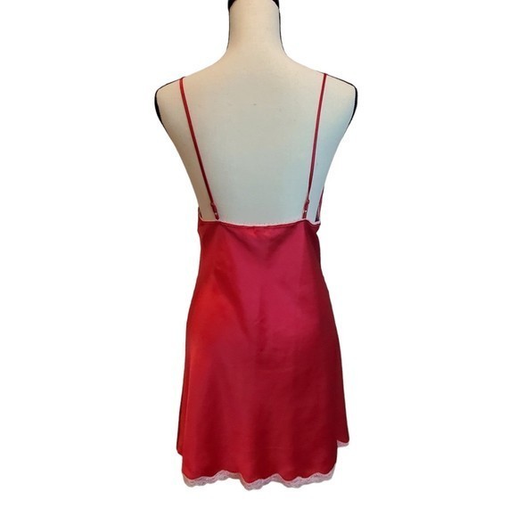 Victoria's Secret Pink Satin Embellished Chemise Slip‎ Gown Sz Med - Picture 4 of 9
